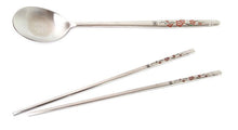 Load image into Gallery viewer, Cloisonne Apricot Flower Spoon&amp;chopsticks
