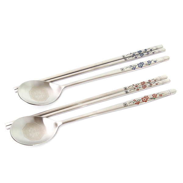Cloisonne Apricot Flower Spoon&chopsticks