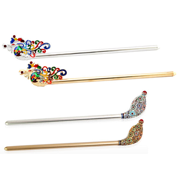 Cloisonne Binyeo Korean traditional ornamental hairpin