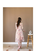 Load image into Gallery viewer, Korean Dress  Modern Hanbok flower pattern

