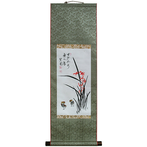 Jin Yeongwon scroll - Hongnann(Red orchid)