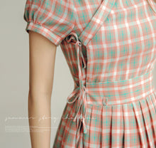 Load image into Gallery viewer, Korean Dress Modern Hanbok Mandarin Check
