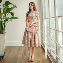 Load image into Gallery viewer, Korean Dress Modern Hanbok Mandarin Check

