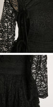 Load image into Gallery viewer, Korean Dress  Modern Hanbok black lace
