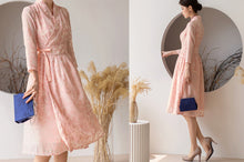 Load image into Gallery viewer, Korean Dress  Modern Hanbok Pink Flower
