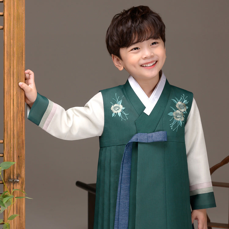 Korean Boy Hanbok Green
