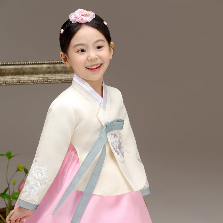 Korean Dress Kids Hanbok Yellow