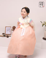 Load image into Gallery viewer, Korean Dress Kids Hanbok Peach
