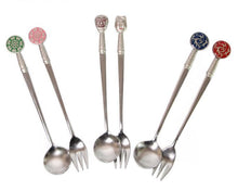 Load image into Gallery viewer, Korean Traditional Tea spoon&amp;Fork set
