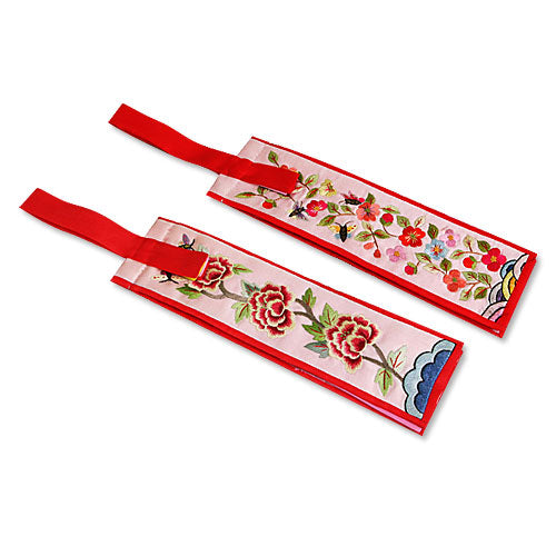 Handmade knots Norigae traditional Korean accessory (Red/Purple)