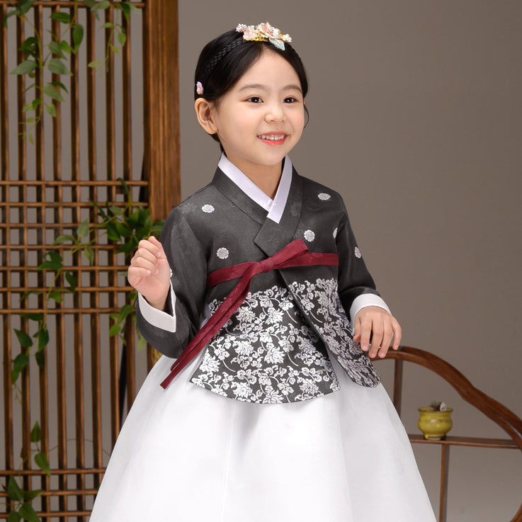 Korean Dress Kids Hanbok Black