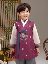 Load image into Gallery viewer, Korean Boy Hanbok Burgundy
