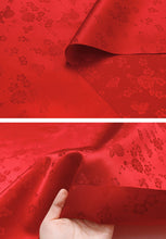 Load image into Gallery viewer, Korean Traditional Hanbok Red Flower Fabric(96-281)
