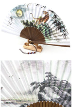 Load image into Gallery viewer, Korean Traditional Nature Bamboo Folding Fan
