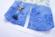 Load image into Gallery viewer, Korean Pet Hanbok Blue Flower
