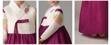 Load image into Gallery viewer, Korean Dress  Kids Hanbok Saekdong Purple
