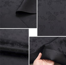 Load image into Gallery viewer, Korean Traditional Hanbok Black Flower Fabric(96-279)
