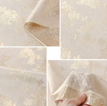 Load image into Gallery viewer, Korean Traditional Hanbok Gold Flower Rose Fabric(75-909)
