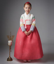 Load image into Gallery viewer, Korean Dress  Kids Hanbok Saekdong Red
