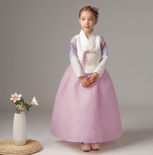 Load image into Gallery viewer, Korean Dress  Kids Hanbok Saekdong Light Purple
