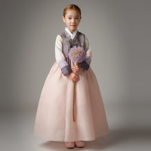 Load image into Gallery viewer, Korean Dress  Kids Hanbok Saekdong Peach
