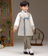 Load image into Gallery viewer, Korean Boy Hanbok Light Gray
