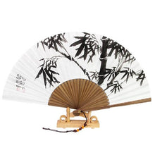 Load image into Gallery viewer, Korean Traditional Handmade Bamboo Folding Fan
