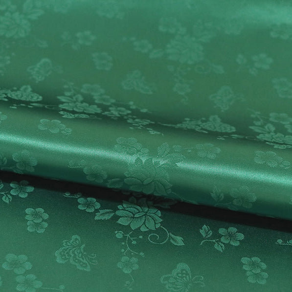 Korean Traditional Hanbok Green Flower Fabric(00-867)