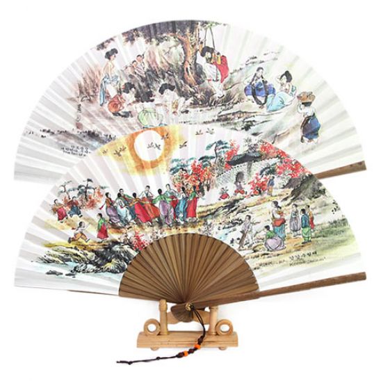 Korean Traditional Holiday Bamboo Folding Fan