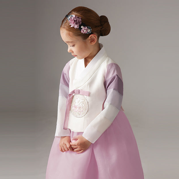 Korean Dress  Kids Hanbok Saekdong Light Purple