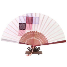 Load image into Gallery viewer, Korean Traditional Handmade Bojagi Bamboo Folding Fan

