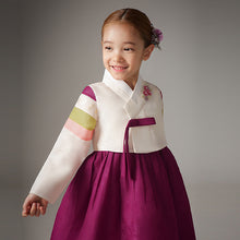 Load image into Gallery viewer, Korean Dress  Kids Hanbok Saekdong Purple
