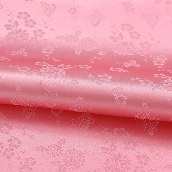 Korean Traditional Hanbok Pink Flower Fabric(96-280)
