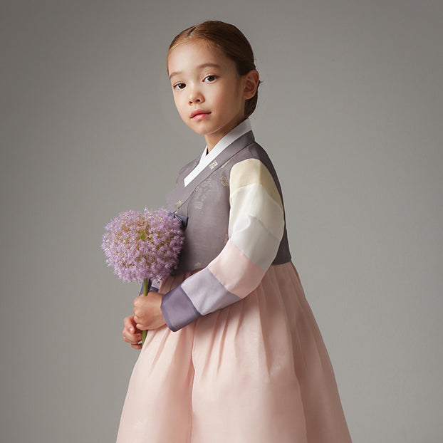 Korean Dress  Kids Hanbok Saekdong Peach