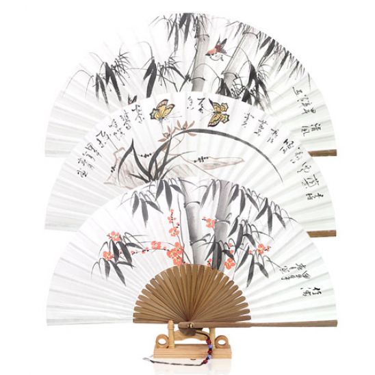 Korean Traditional Sagunja autographed Bamboo Folding Fan