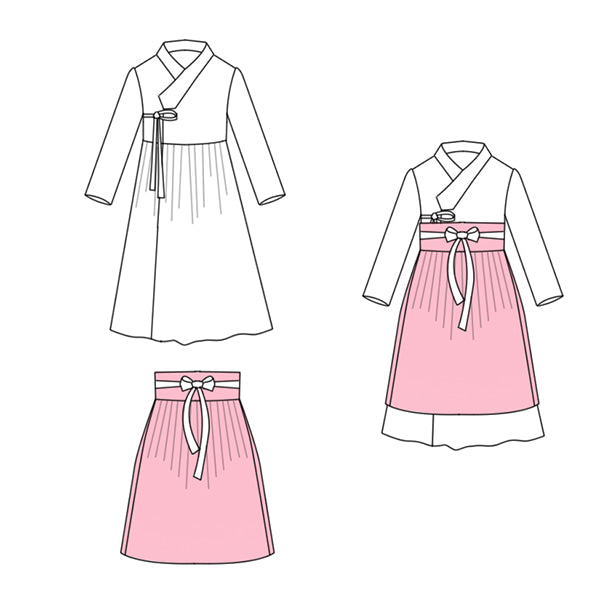 Hanbok Diy Adult Women Modern Dress Cloth Pattern