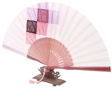 Load image into Gallery viewer, Korean Traditional Handmade Bojagi Bamboo Folding Fan

