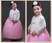 Load image into Gallery viewer, Korean Dress  Kids Princess Hanbok Pink
